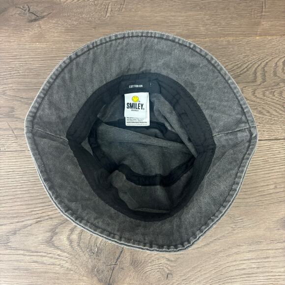Smiley Originals Have A Nice Day Bucket Hat Black Cotton On Embroidered - Picture 9 of 14